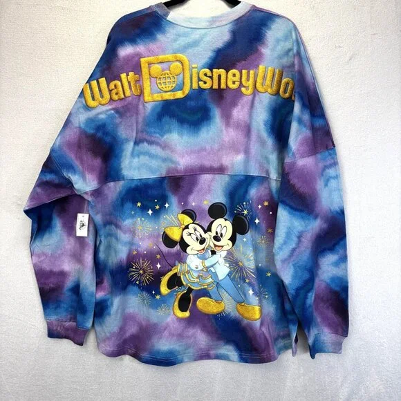 NWT Disney 50 Spirit Jersey Tie Dye Shirt Womens XXL Walt Disney Mickey Minnie - Picture 1 of 15